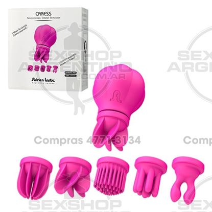 Vibrador con accesoris estimulantes